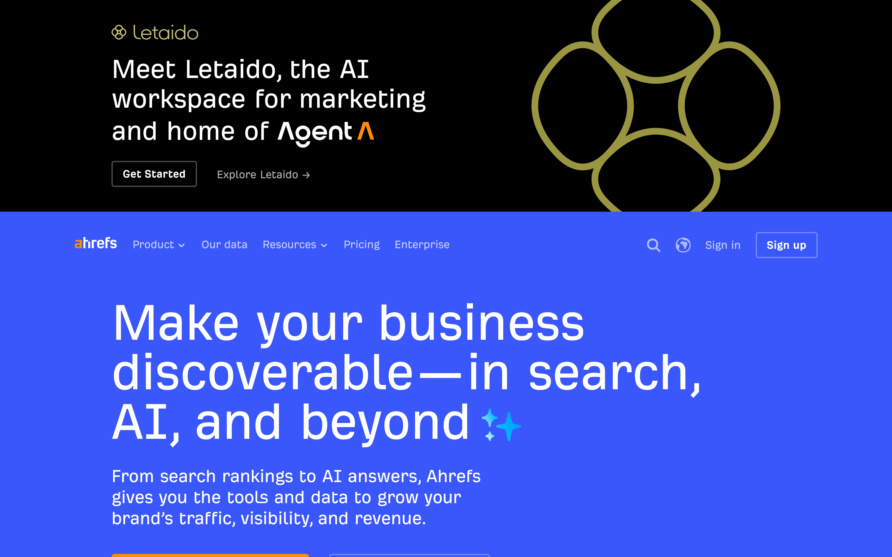 Interface Ahrefs Webmaster Tools